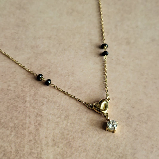Heart drop mangalsutra
