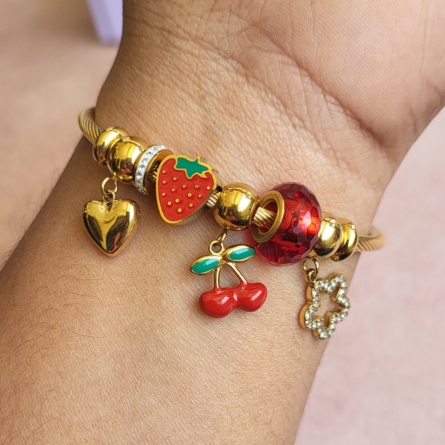 Fruits charms bracelet