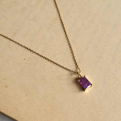 Purple galaxy pendent chain