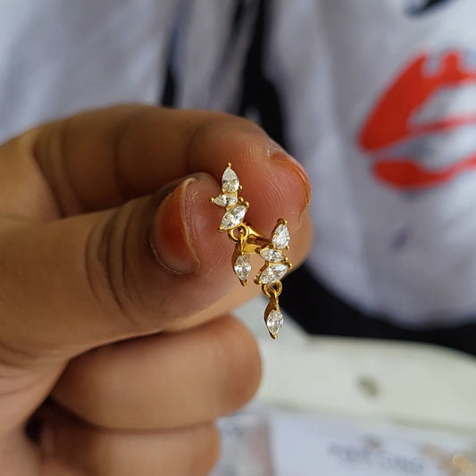Sarah flat screwback studs