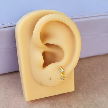 Opal mini studs (ball screwback)